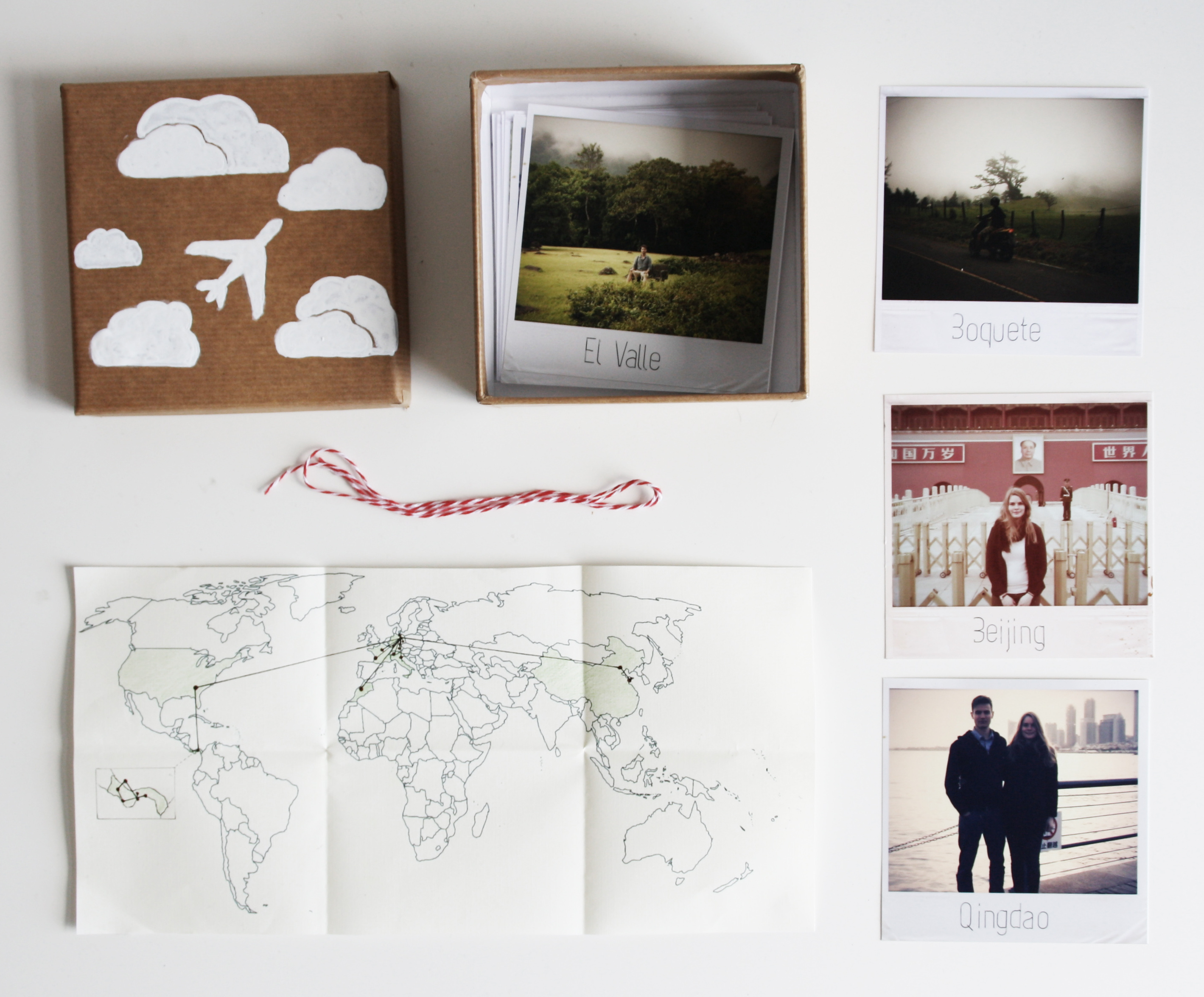 DIY Geschenk Polaroid Reise Kiste